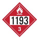 UN#1193 Flammable Liquid Stock Numbered Placard