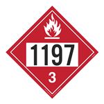 UN#1197 Flammable Stock Numbered Placard