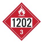 UN#1202 Flammable Stock Numbered Placard