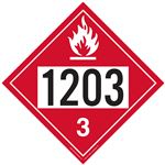UN#1203 Flammable Liquid Stock Numbered Placard
