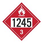 UN#1245 Flammable Liquid Stock Numbered Placard