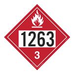 UN#1263 Flammable Liquid Stock Numbered Placard
