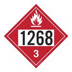 UN#1268 Flammable Liquid Stock Numbered Placard