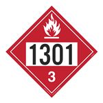 UN#1301 Flammable Stock Numbered Placard