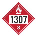 UN#1307 Flammable Liquid Stock Numbered Placard