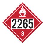 UN#2265 Flammable Stock Numbered Placard