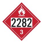 UN#2282 Flammable Stock Numbered Placard
