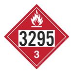 UN#3295 Flammable Stock Numbered Placard