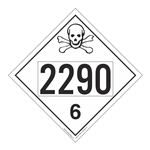 UN#2290 Poison/Toxic Numbered Placard
