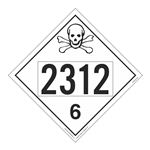 UN#2312 Poison Stock Numbered Placard