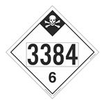 UN#3384 Inhalation Hazard Stock Numbered Placard