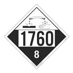 UN#1760 Corrosive Stock Numbered Placard
