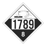 UN#1789 Corrosive Stock Numbered Placard