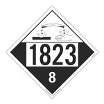 UN#1823 Corrosive Numbered Placard