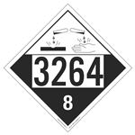 UN#3264 Corrosive Stock Numbered Placard