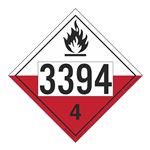 UN#3394 Spontaneously Combustible Numbered Placard