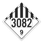 UN#3082 Misc Dangerous Goods Numbered Placard