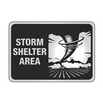 Storm Shelter Area Sign Reflective Aluminum 7"x10"