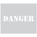 Danger Sign Stencil - 10 x 12