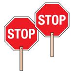 Two-Sided Paddle Signs - Stop/Stop