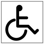 Small Handicap Symbol Stencil - 26.5 in. x 30 in.