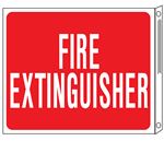 Fire Extinguisher Two-Sided Flanged Signs 10"x12"