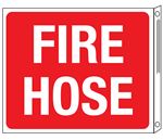 Two-Sided Flanged Signs - Fire Hose 10x12