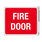 Two-Sided Flanged Signs - Fire Door 10x12