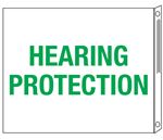 Hearing Protection Two-Sided Flanged Sign 10"x12"