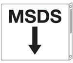 Two-Sided Flanged Signs - MSDS with Down Arrow 10x12