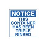 Notice This Container Has Been Triple Rinsed 6 x 6