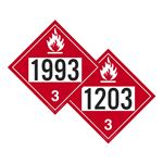 Two-Sided Placards Flammable Liq. NOS/Gasoline