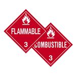 Placard Two-Sided Flammable/Combustible