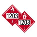 Placard Two-Sided 1203 Gasoline/Gasoline