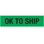 Non-Adhesive Pallet Tape-Ok To Ship-Black on Green