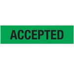 Non-Adhesive Pallet Tape - Accepted - Black on Green