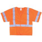 ANSI Class 3 Standard Solid Safety Vest - Fluorescent Orange