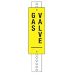 Water and Gas Valve Marker Kits - Gas Valve (Yellow)