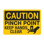 Caution Pinch Point Keep Hands Clear Decal