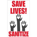 Save Lives Sanitize Decal