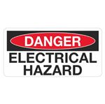 Danger Electrical Hazard - 1 1/2 x 3