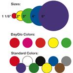 Custom Printed Hot Label - Paper Circular - 1 1/8" 500/RL