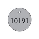 Metal Tags - Round - Blank 1 1/2" Diameter - Hole Size 3/16