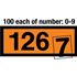 Numbers Kit  for Orange Panels 4 Inch - All Numbers