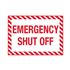 Emergency Shutoff - Vinyl Marker 10"