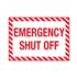 Emergency Shutoff - Vinyl Marker 10"