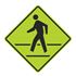 Pedestrian Crosswalk Graphic Diamond Sign 24" x 24"