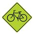 Bike Crossing Graphic Diamond Sign 24" x 24"
