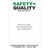Safety=Quality - Hard Hat Safety Decals 2 x 3