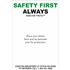 Safety First Always - Hard Hat Safety Decals 2 x 3